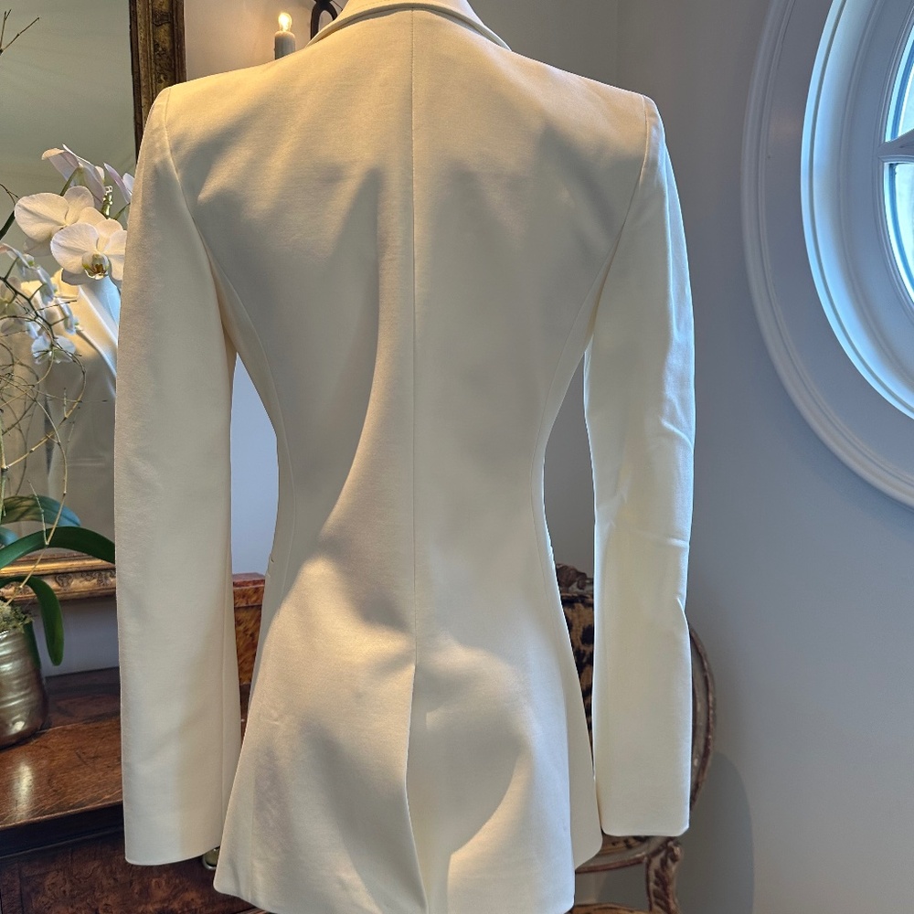 NEW WITH TAGS Alice & Olivia Breann fitted blazer off white size 0 - Picture 7 of 10